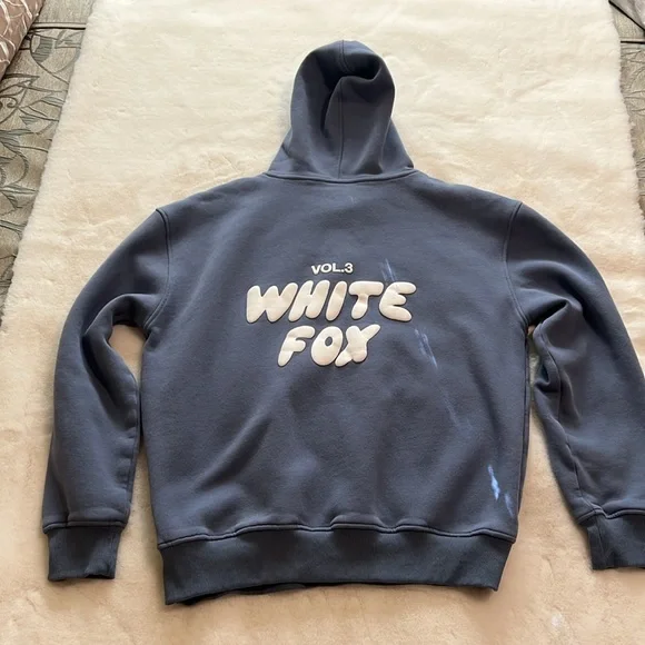 White Fox Boutique Vol 3 Oversized Hoodie slate blue S/M - Picture 8 of 8